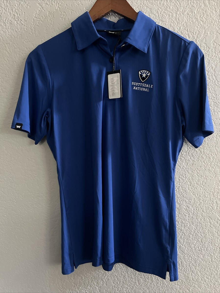 NWT PXG Polo Shirt Womens Golf Stretch Performance Blue Scottsdale National  S