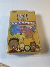 BRAIN QUEST STATES CARD GAME EDUCATIONAL GEOGRAPHY TRIVIA W/TIN Sealed New