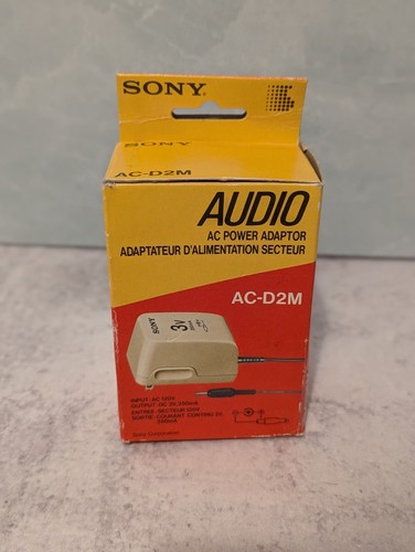 SONY AC Power Adaptor AC-D2M In Original Box Output 3V, 350mA 120V NOS NEW - Picture 3 of 6