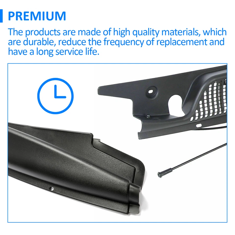 Driver&Passenger Side Windshield Wiper Motor Cowl Cover For 96-17 Chevrolet GMC Foto 4 de 4