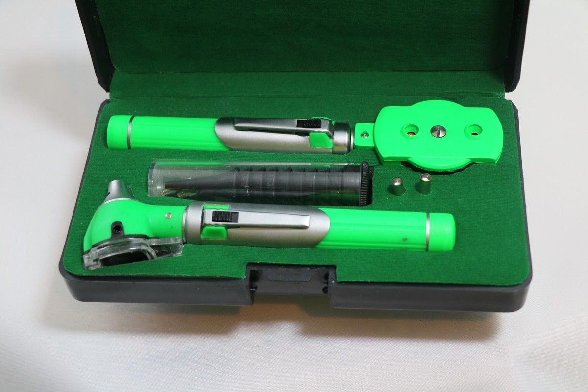 Fiber Optic Diagnostic Instruments Set / Otoscope / Ophthalmoscope / Opthalmoscope / ENT Set Ear