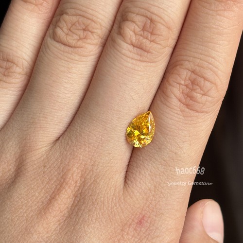Golden Yellow Moissanite loose stones GRA MultiShape brilliant cut Certificate - Picture 7 of 31