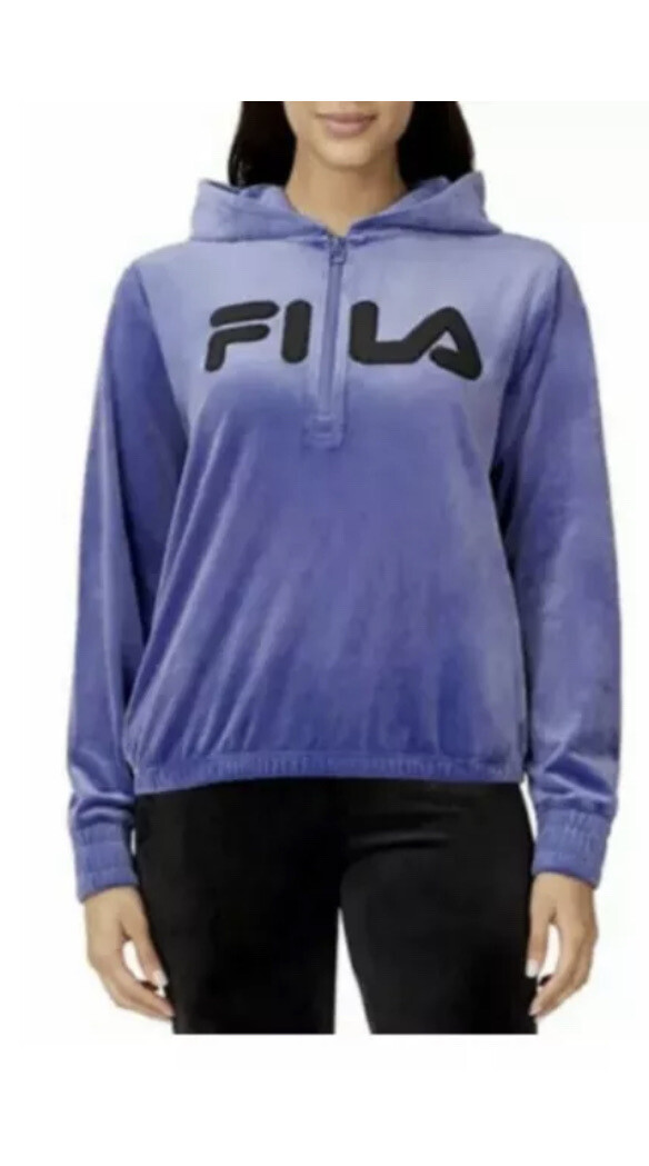 NWT Fila Velour Hoodie 1 2 Zip S