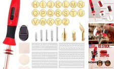 Wood Burning Pen Leather Pyrography Tool Burner Kit 26 Letters Temperature