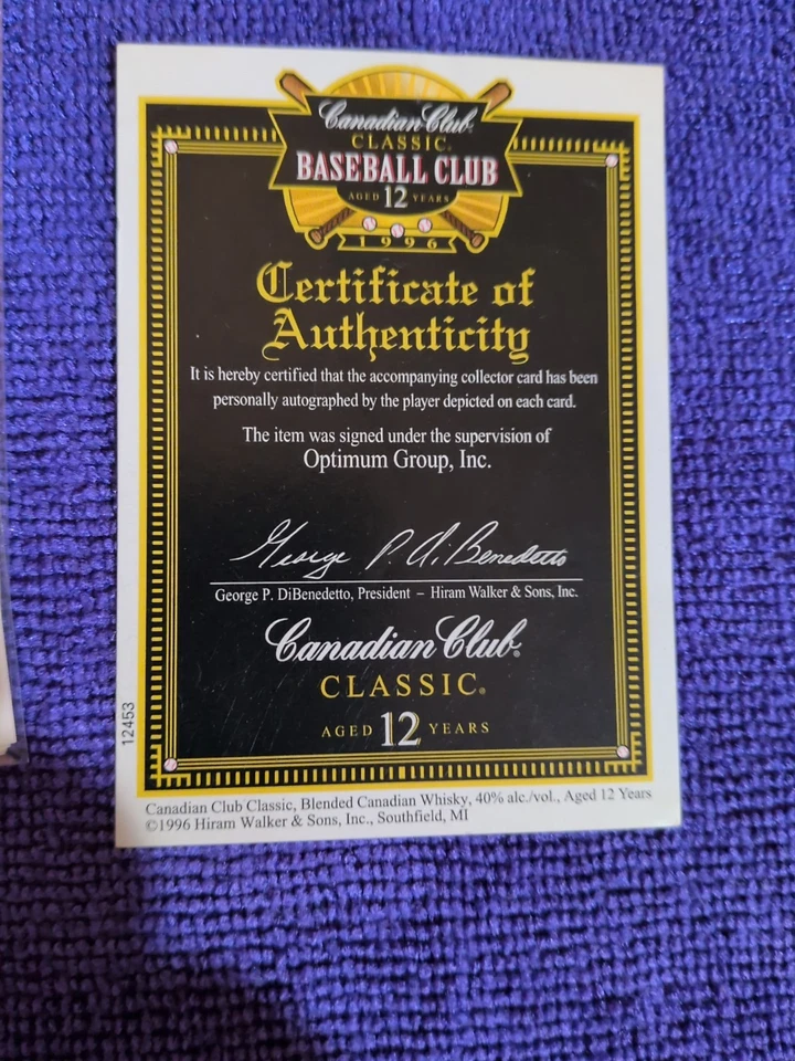 Бейсбольная карточка с автографом Эрни Бэнкса 1 серия 1 Canadian Club 🔥. Ручной знак - Изображение 2 из 4