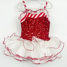 Artstone The Competitor Girls Red Sequin Candy Cane Tutu Dance Pageant Costume