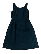 Lands' End Little Black Dress 10 Petite Midi Limited Edition Aline Scoop Back