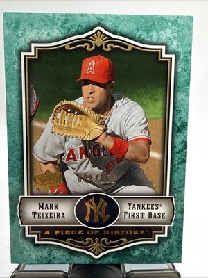 2009 Upper Deck Piece of History Green #44, MARK TEIXEIRA /150, New York Yankees