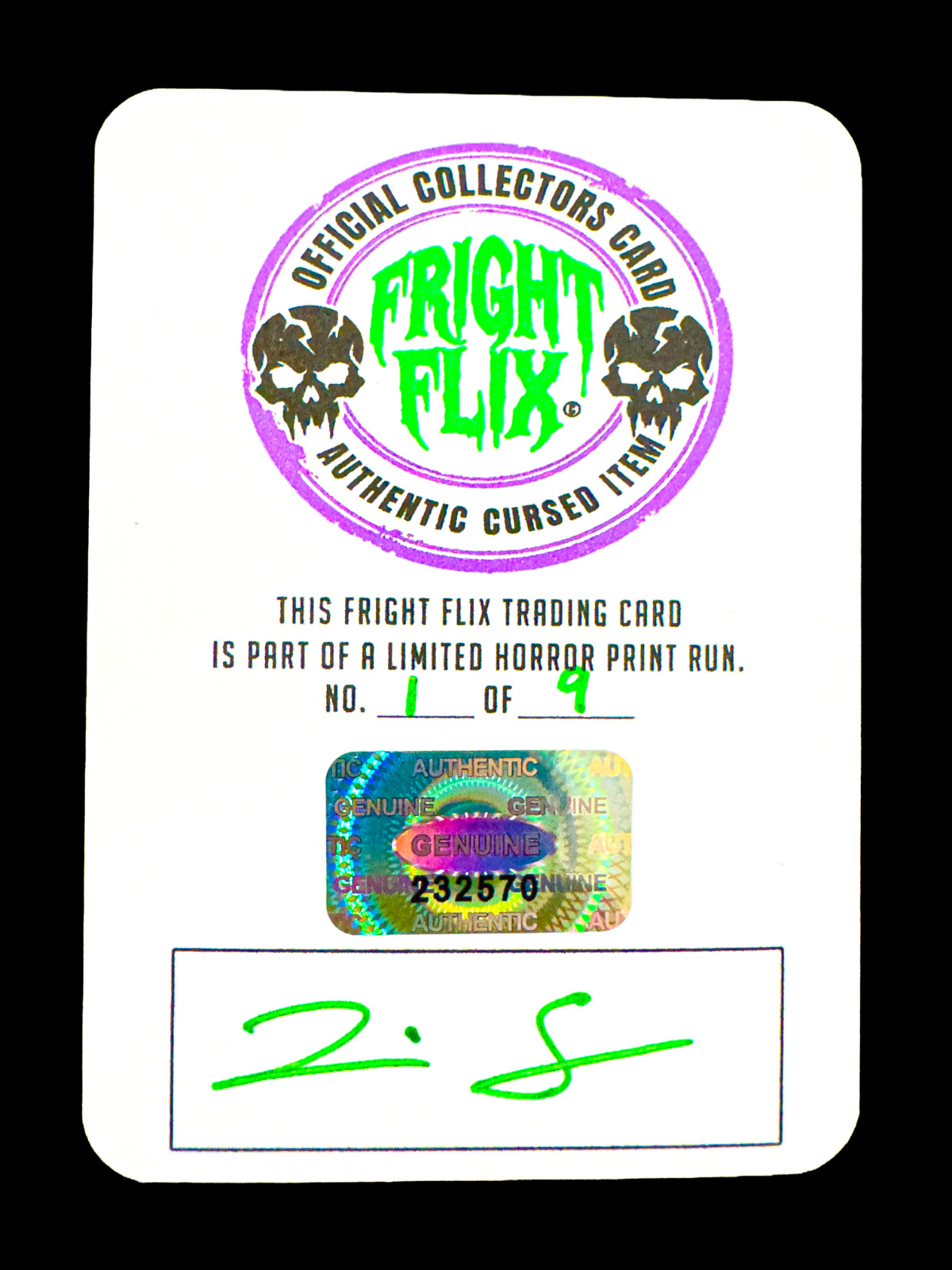 Fright Flix - Pinhead *UNDEAD* Holo Trading Card Fan Art Print *MINT* Signed