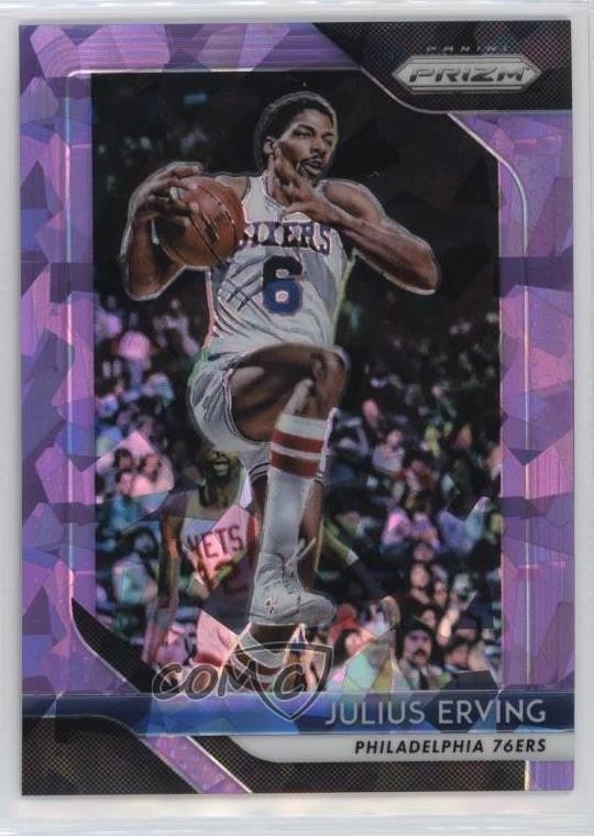 2018-19 Panini Prizm Purple Ice Prizm 61/149 Julius Erving #95 HOF 0kr0
