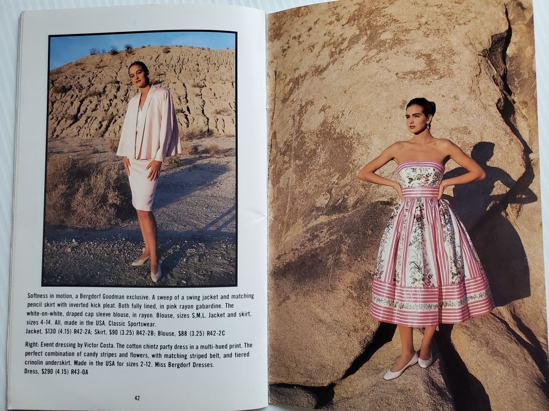 Summer 1987 BERGDORF GOODMAN Women's Fashion Catalog Dee Dee