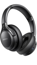 Bluetooth Headphones-Black Over Ear 65H Playtime Hands Free Calling