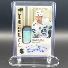 UD Premier Hockey Bronze Auto Patch Brandon Montour AV-MO /49 Seattle kraken