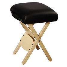 Master Massage Tables Lightweight Wooden Handy Folding Massage Stool Black