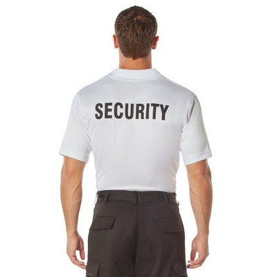 Rothco Moisture Wicking Security Short Sleeve Polo Shirt White 3211