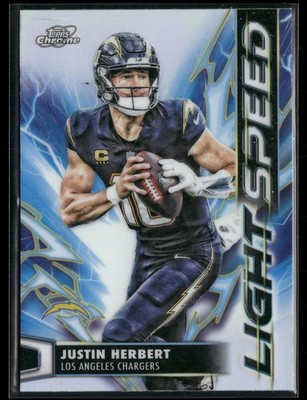 2025 Topps Chrome Cosmic #LS-7 Justin Herbert Light Speed