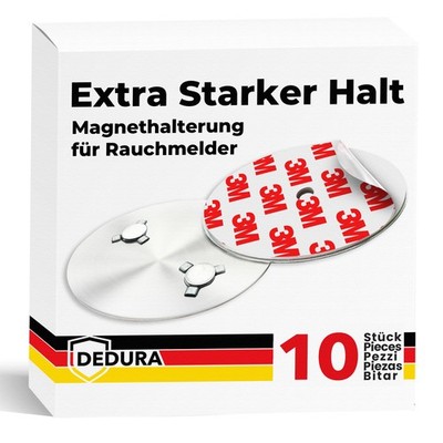 Rauchmelder Magnethalter 10er Set mit extra starken Klebepads   ohne Bohren