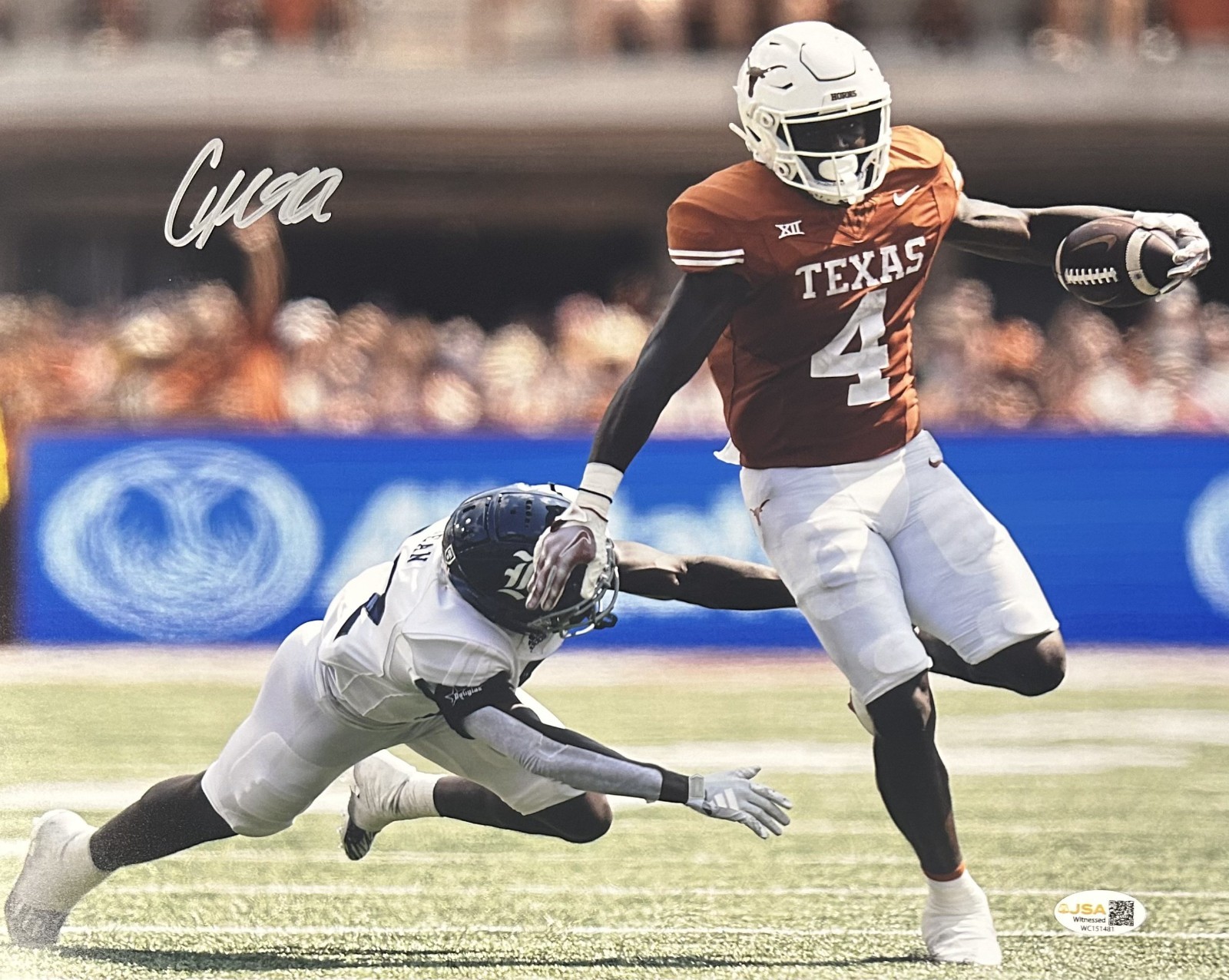 CJ Baxter Autographed Signed Texas Longhorns 11x14 PHOTO JSA #2 