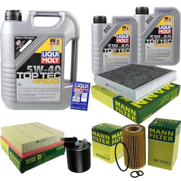 Inspektionspaket 7L Liqui Moly Top Tec 4100 5W-40 FüR Mercedes B-Klasse W246-image