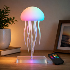 LED Jellyfish Lamp RGB Color Changing Night Light USB Rechargeable Remote