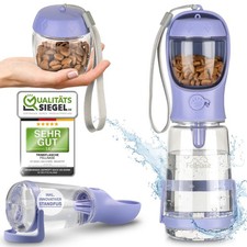 TrinkflascheHundetrinkflas für Unterwegs 550ml Lavendel Hundetrinkflasche B-Ware