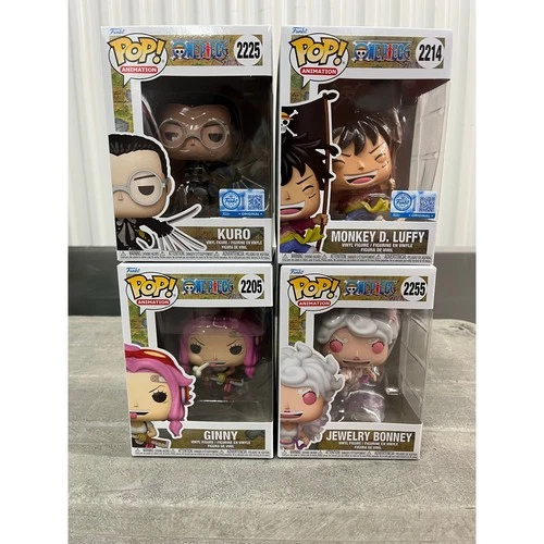 Funko Pop Lot One Piece Kuro Monkey D Luffy Ginny Bonney