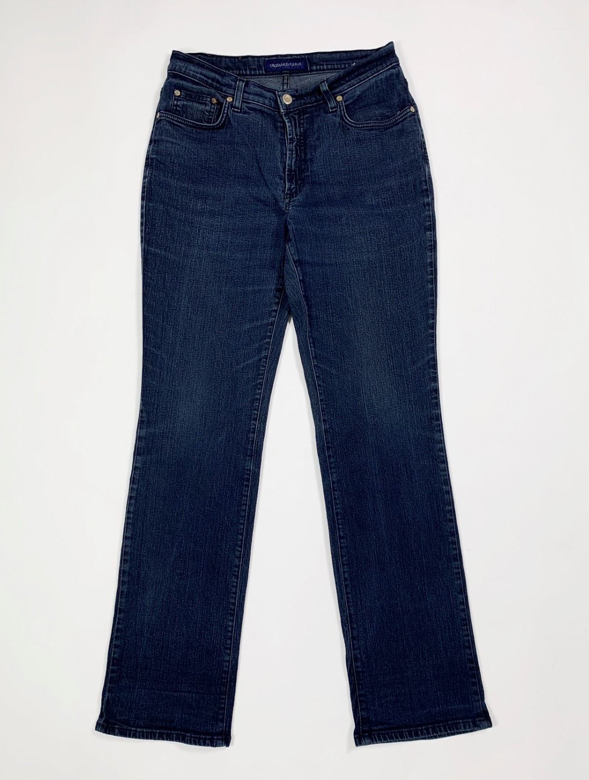 Trussardi jeans donna usato W30 tg 44 gamba dritta blu denim T7374