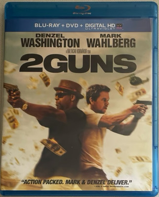 2 Guns Blu-Ray DVD Movie Set Denzel Washington Mark Wahlberg F7782