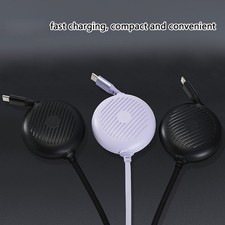 Portable 100W Fast Charging USB C to C Cable Retractable Type C Cord for Phone