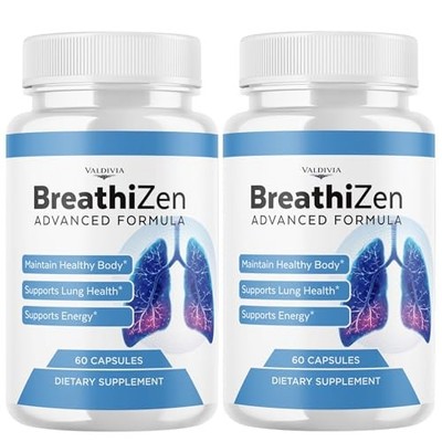 BreathiZen Lung Respiratory Support Supplement Capsules 2 Pack 120Ct
