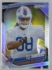 TJ Sanders 2025 Panini Prizm #338 Rookie Card (RC) Silver Prizm Bills NFL