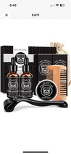 MALE GOD Beard Growth Kit, Beard Kit W/Beard Growth Oil, Balm, Comb, Massager