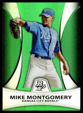 2010 Bowman Platinum Prospects Green Refractor Mike Montgomery Kansas City
