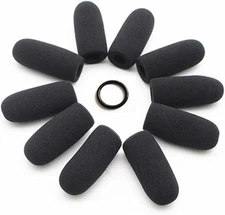 10 Pack Soft Mic Foam Covers Windscreens for David Clark M-4/M-7 Black 