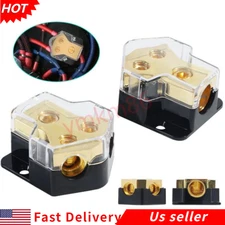 Car Audio Splitter Amp Power 0/2/4 Gauge In 4/6/8 Gauge Out Distribution Block