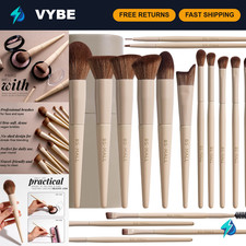 18-Piece Professional Makeup Brush Set with Travel Case - Ideal for Artists  Be