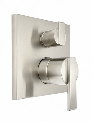 Delta T24967-SS Ara Modern Valve Trim Kit, 6-Setting Diverter (Less Valve)