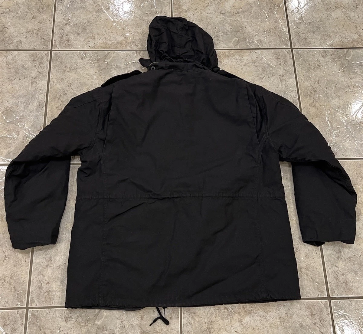 Rothco M-65 Field Jacket Mens XL Black Military Hooded Quilted Liner EXCELLENT image 8