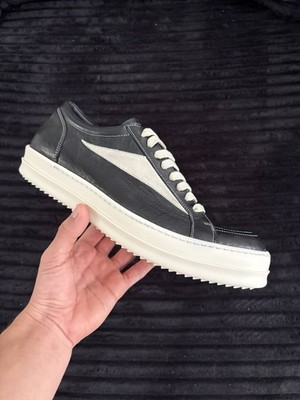 Rick Owens Black Temple Leather Sneakers Men s size 11