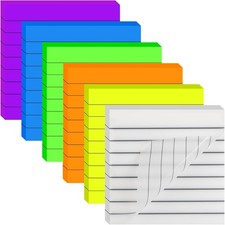 300 Sheets 3x3" Transparent Lined Sticky Notes Bright PET Memo Pads