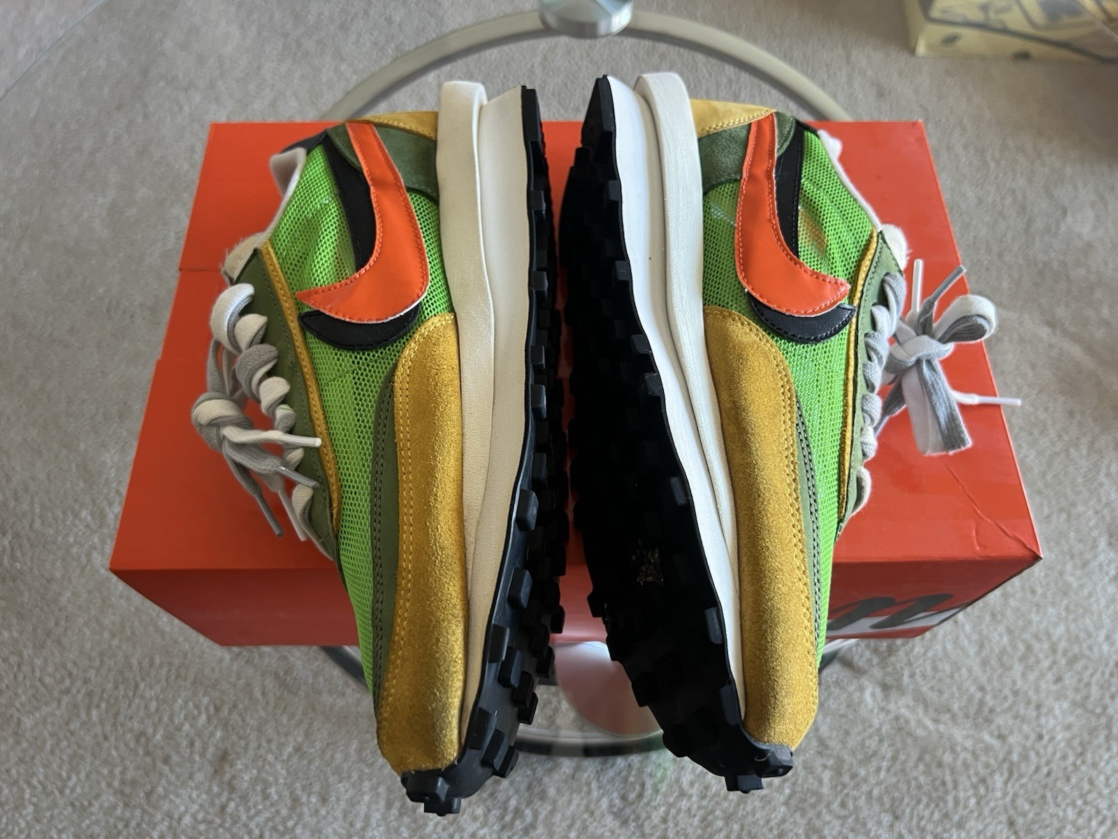 SACAI X NIKE Taglia 10 Nike sacai x LDWaffle Green Gusto SCATOLA ORIGINALE