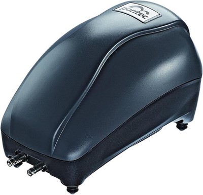 Pontec PondoAir Set 450-6 Watt energieeffiziente Teichluftpumpe mit 450, schwarz