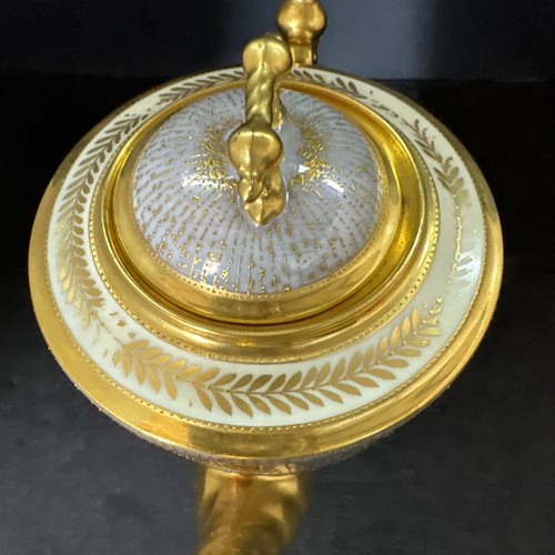 golden rose Ambrosius Dresden Gold Gilt Enameled Gold Portrait Teapot Rare - Picture 11 of 22