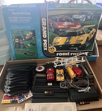 Vintage Durham's Grand Prix Battery-operated Road Racing Slot 2 Car Set