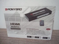 PONYBRO HDMI Switch 4K 60Hz Port,HDMI Switcher With Remote 5 In 1
