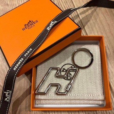 HERMES メタルキーホルダー H型 Hermes H-Speed Silver Keyring Used Metal 4x6.4cm Rare Gift | eBay