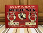 Phoenix Horse Shoes Flange Sign 2 Sided Farm Vintage Style Wall Decor