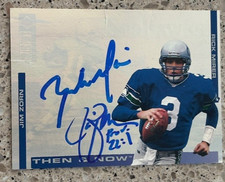 JIM ZORN RICK MIRER 1994 UPPER DECK THEN & NOW DUAL AUTOGRAPHED SEAHAWKS #6