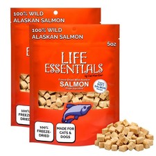 Salmon - 2 Pack of 5oz. Bags Freeze Dried Salmon Cat Dog Treats Healt...