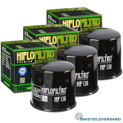 3X HIFLO Premium Ölfilter HF138 für Aprilia RSV4 Factory Tuono V4 RR R